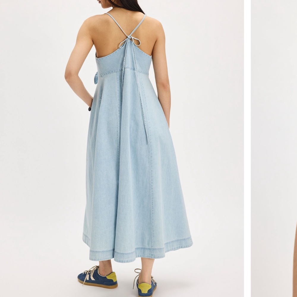 NWT Free People Via Denim Midi Dress, XS - Picture 2 of 7